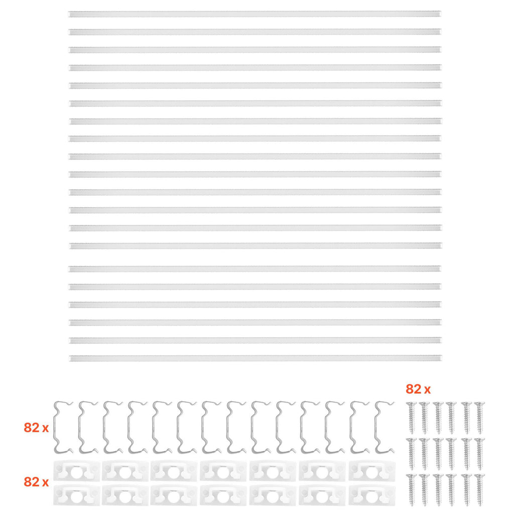 20-Pack 6.6 ft/2M U Shape LED Aluminum Channel, with Milky Cover, End Caps and Mounting Clips, Aluminum Profile for LED Strip Light Installations, Easy Installation, for Under Cabinet Counter