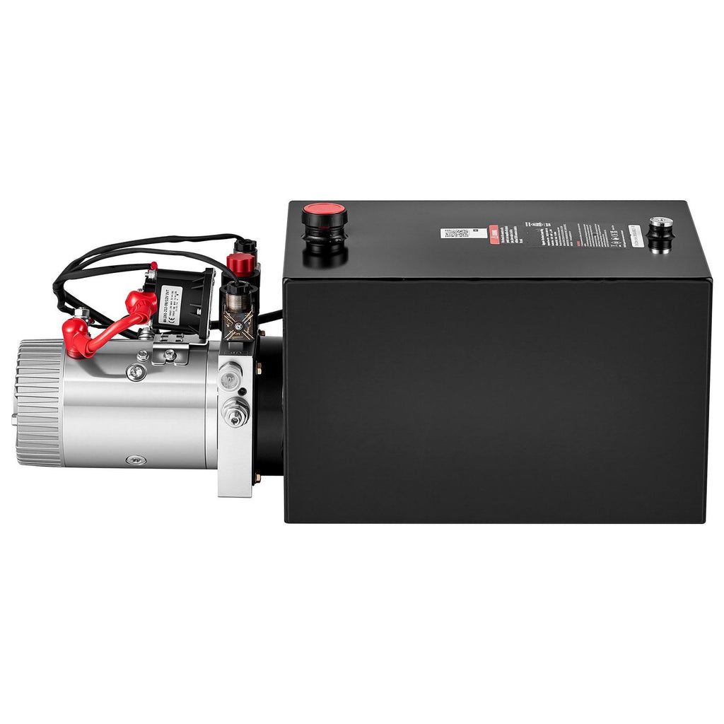 20 Quart Hydraulic Pump, Double Acting Dump Trailer Pump, 3200PSI Max Relief Pressure, 0.91 GPM Flow Rate, DC12V 1.6KW Hydraulic Power Unit for Dump Trailer Car Lifting (Horizontal Installation)