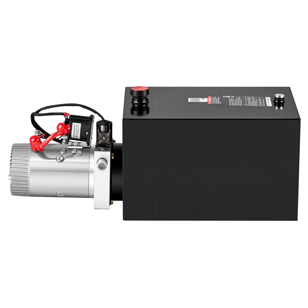 20 Quart Hydraulic Pump, Single Acting Hydraulic Power Unit, 3200 PSI Max Relief Pressure, 0.91 GPM Flow Rate, DC12V 1.6KW Power Unit for Dump Trailer Car Lifting (Horizontal Installation)