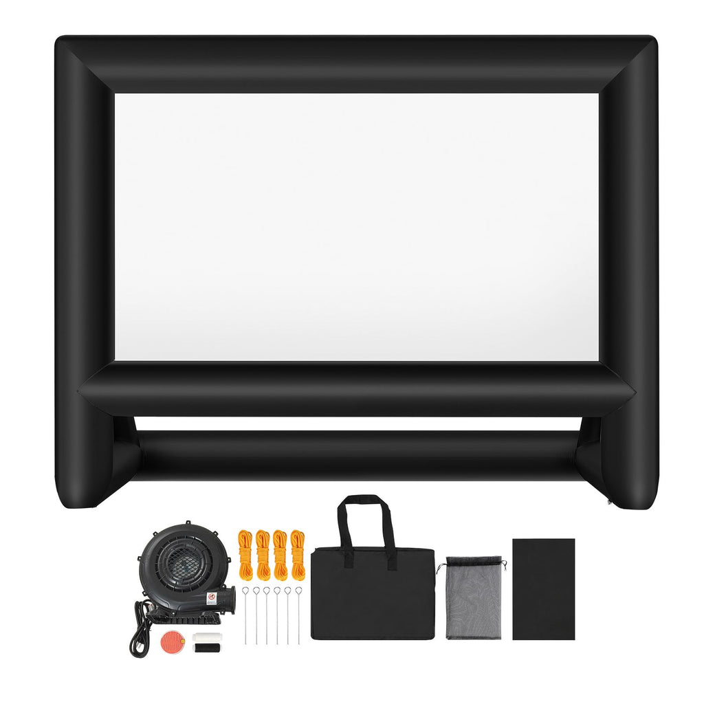 20FT Inflatable Movie Screen, Inflatable Projector Screen with Portable Storage Bag, 16:9 Easy Set Up Movie Projection for Outdoor Backyard, Home Theater, Theme Party
