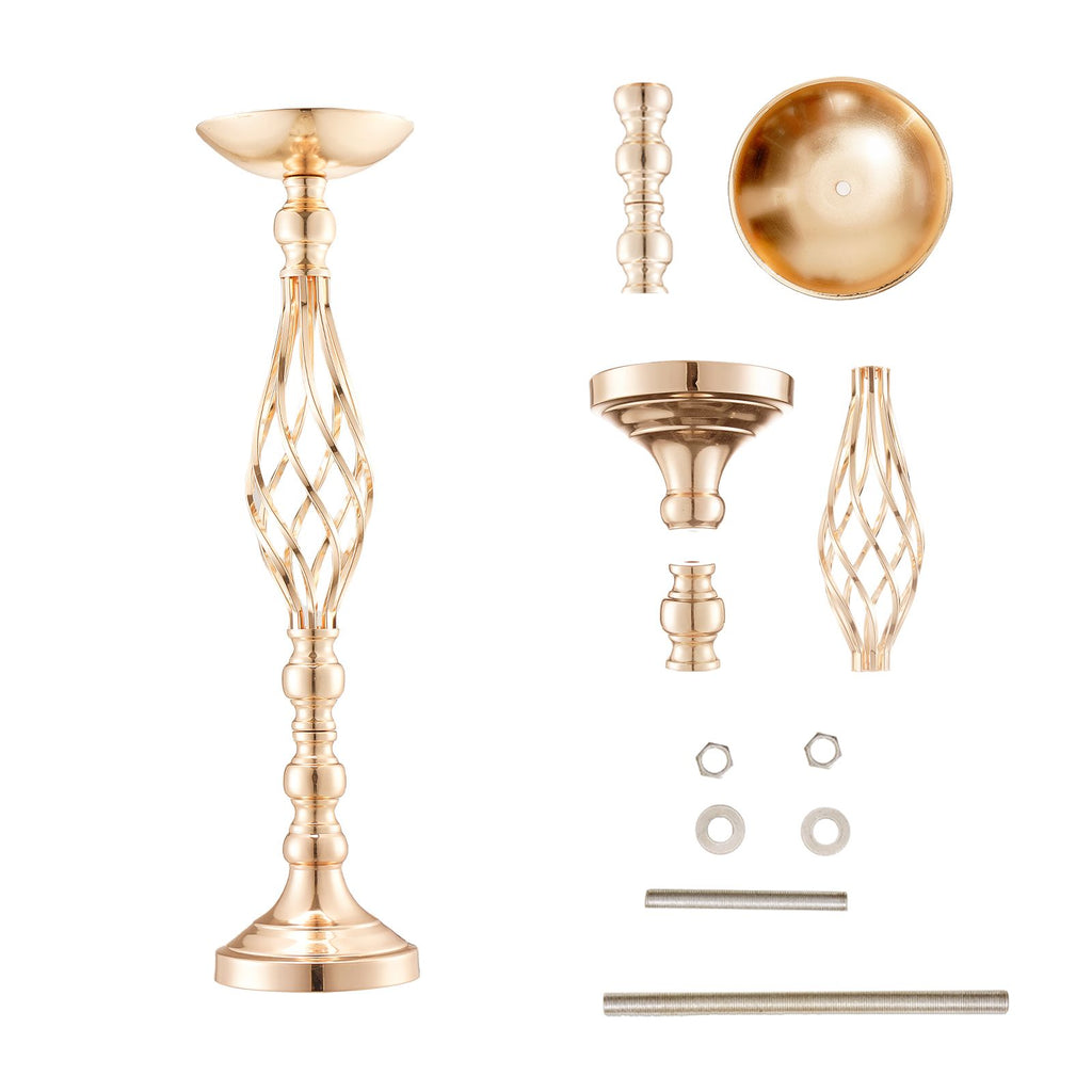 20PCS 58cm/22.83' Tall Wedding Flower Vase, Metal Wedding Centerpiece, Gold Floral Arrangement Stand Display Rack for Tables Wedding Dinner Party, Anniversary Ceremony Birthday Event Decor