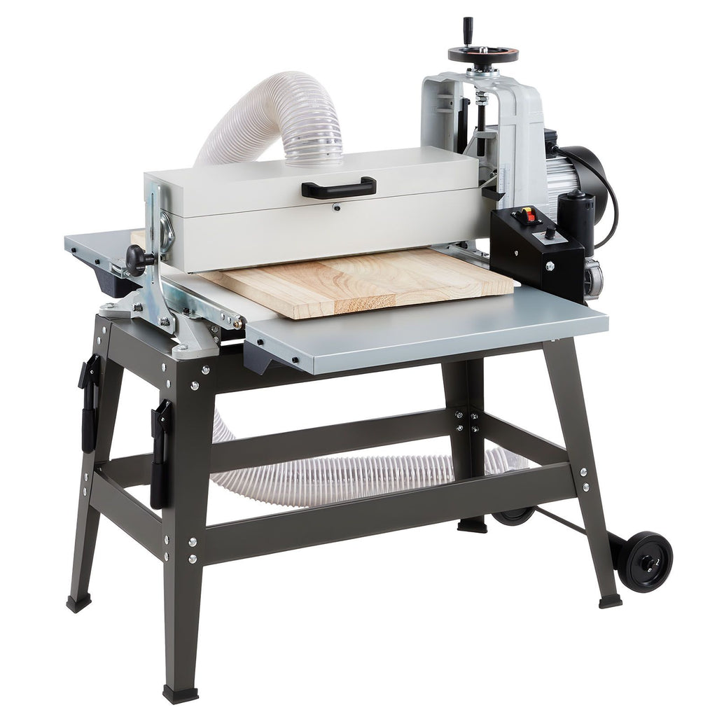 22" Drum Sander with Stand & Extension Tables, 1.75HP 1440RPM Dual Motor Drum Sander for Woodworking - Variable Speed Conveyor Belt, 4" Dust Collection Port for Cabinet & Furniture Finishing