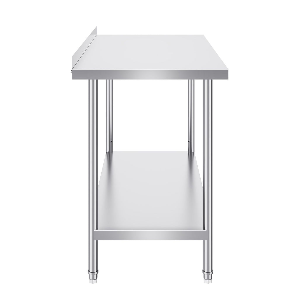 24 x 48 x 36 Inch Stainless Steel Work Table, Commercial Food Prep Worktable Heavy Duty Prep Worktable, Metal Work Table with Adjustable Height for Restaurant, Home and Hotel