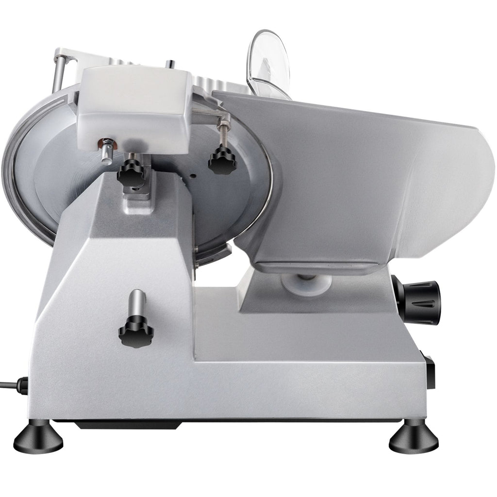 240W Commercial Meat Slicer, Electric Deli Food Slicer, 10" Carbon Steel Blade Electric Food Slicer, 350-400RPM Meat Slicer, 0 - 0.47 inch Thickness Adjustable for Commercial and Home Use