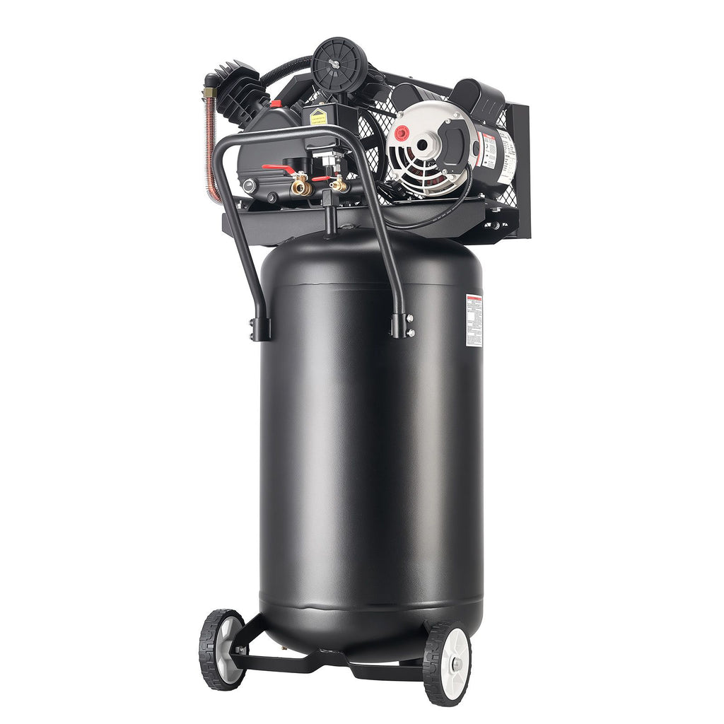 25-Gallon Air Compressor, 2HP 5.5 SCFM at 90PSI, Max 200PSI Pressure Oil-Lubricated Air Compressor Tank, Portable on Wheels for Auto Repair, Spray Painting, Woodwork Nailing, 120V
