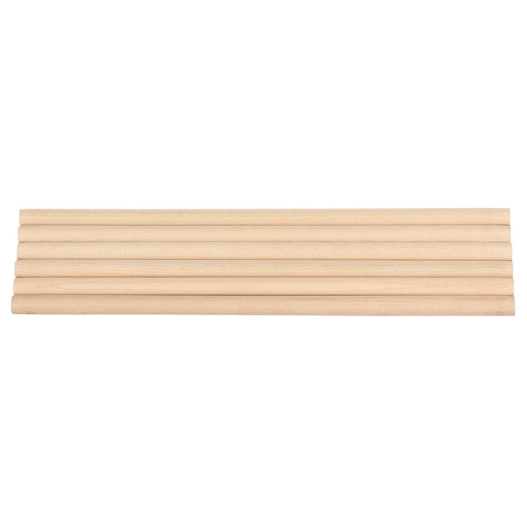 25Pcs Wooden Dowel Rods 1/2 x 12 Inch Natural Birch Wood Sticks Dowels, Unfinished Hardwood Sticks for Craft and DIY Projects, One-Piece Cutting & Smooth Surface & Easy to Color and Paint