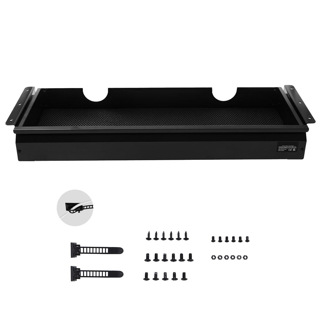 26" Wide Under Desk Drawer Slide Out, Under Desk Mounted Pull-out Drawer Attachment, Hidden Desktop Storage Organizer, Under Table Pencil Drawer for office Home Sit Stand Workstation, 29x9x4 in