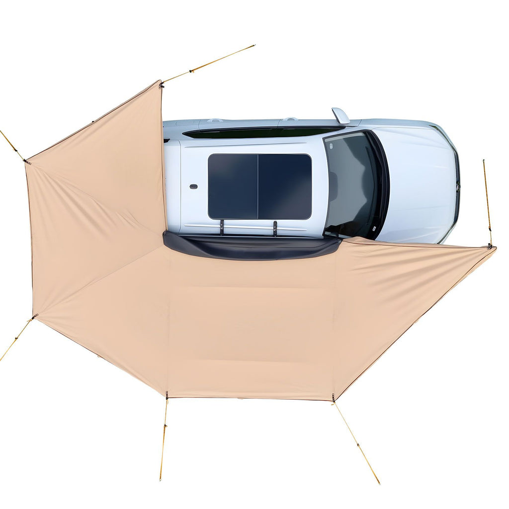 270 Degree Awning, 133 sq.ft Driver Side Vehicle Awning, Waterproof UV50+ Car Side Awnings with Carry Bag, All-Weather Free-Standing Overland Awnings Car Shelter for SUV Van Truck Camping