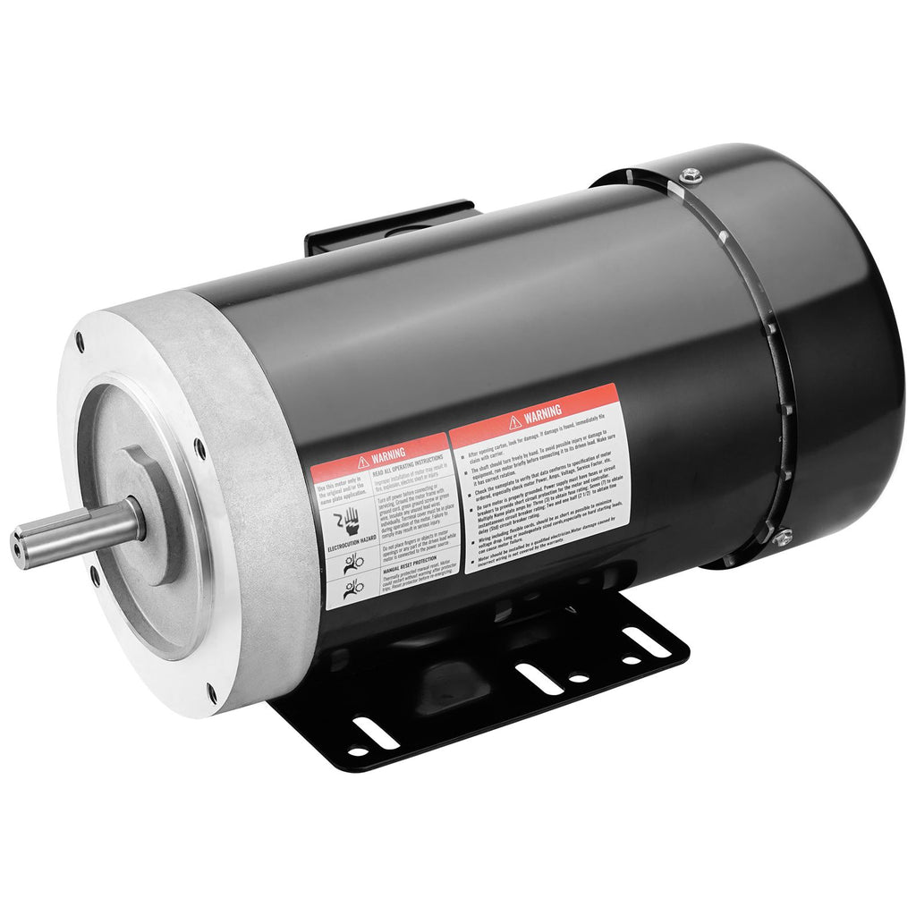 2HP Electric Motor 3450 rpm, AC 230V/460V, 56C Frame, Air Compressor Motor 3-Phase, 5/8" Keyed Shaft, CW/CCW Rotation for Agricultural Machinery and General Equipment