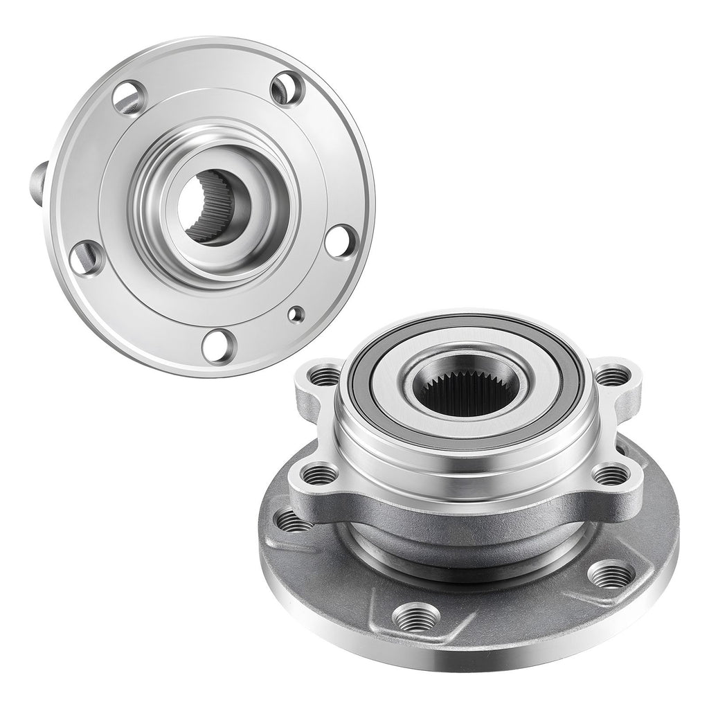 2PCS Front Wheel Bearing & Hub Assembly Fit for 2018 Audi Q3 Komfort Premium Plus Sport Utility 4-Door Volkswagen Beetle Coast Convertible 2-Door 2.0L OEM 513253, Wheel Bearing Hub Assembly Set
