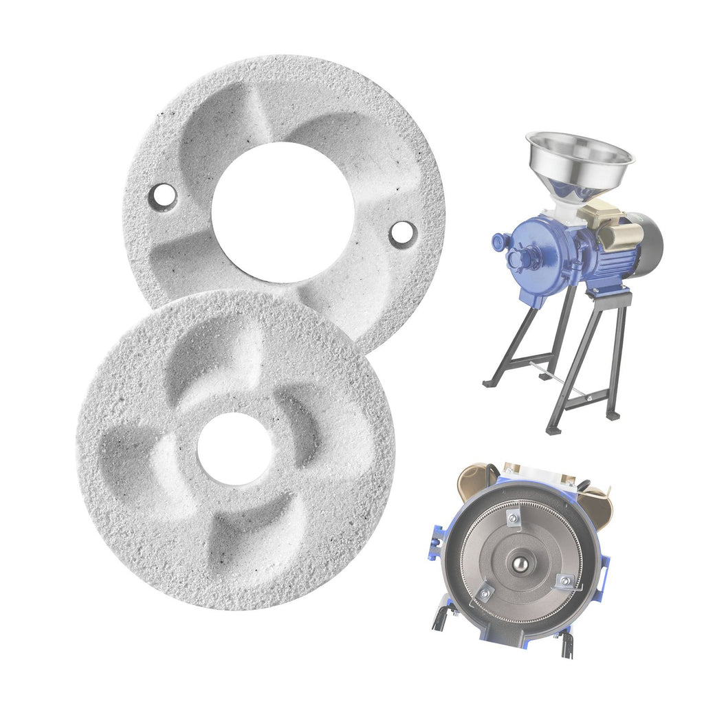 2PCS Grinding Sheets for Electric Grain Mill Grinder, Marble Dry & Wet Grinding Discs, Replacement Grinding Plates Compatible with GM-002 Corn Spice Mill Grinder