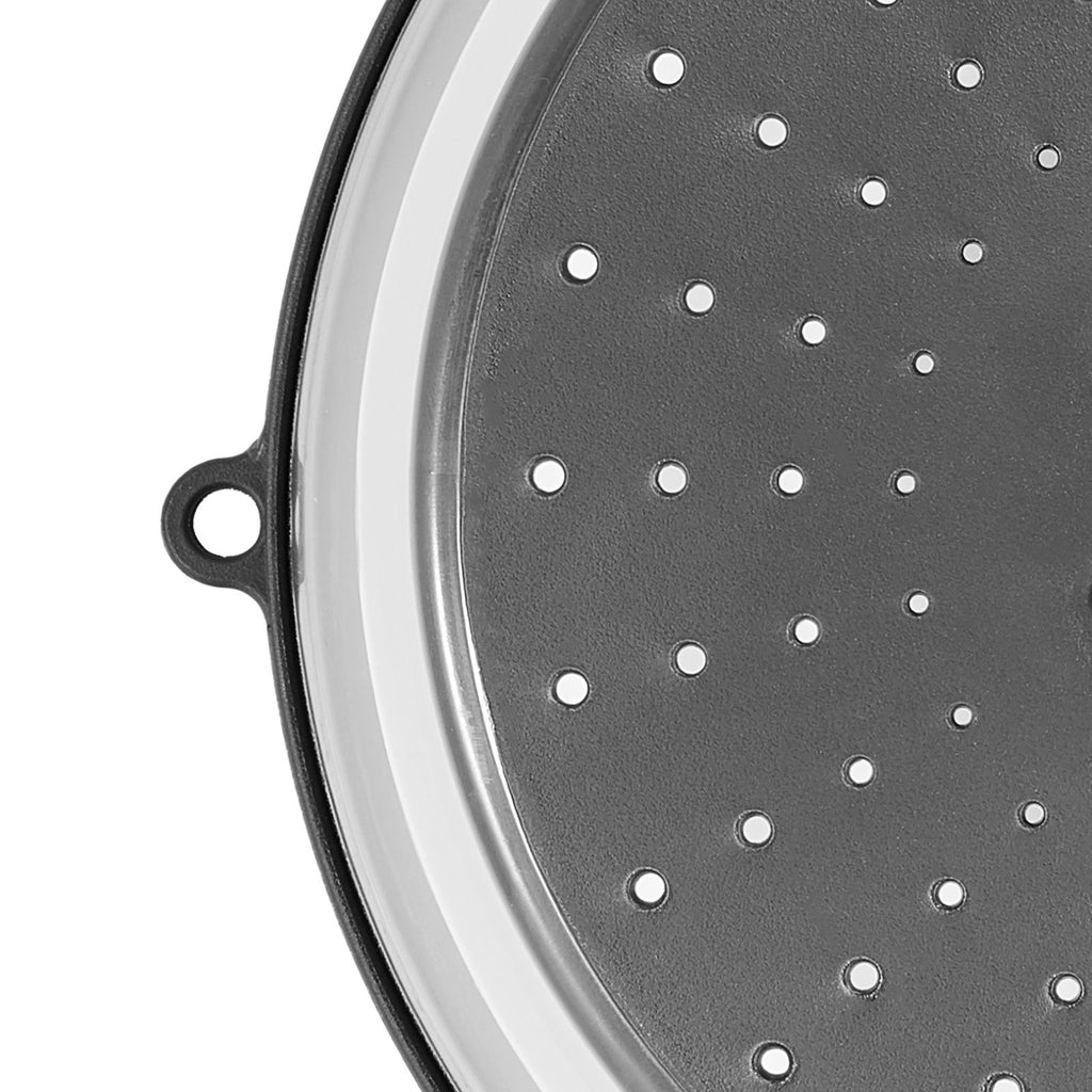 2PCS Microwave Splatter Covers, 10.4" Collapsible Microwave Lid for Food, 300 Fahrenheit Heat-Resistant PP Splatter Guard for Plate Dish, Multi-Use Kitchen Colander Gadget