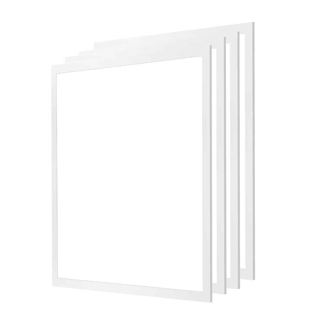 2x2 FT LED Flat Panel Light, 5700 LM, Flush Mount LED Drop Ceiling Lighting Fixture with 3 Color Selectable 3000K/4000K/5000K, 25W/30W/40W, 0-10V Dimmable, Ultra Slim for Home Kitchen, 4 Pack