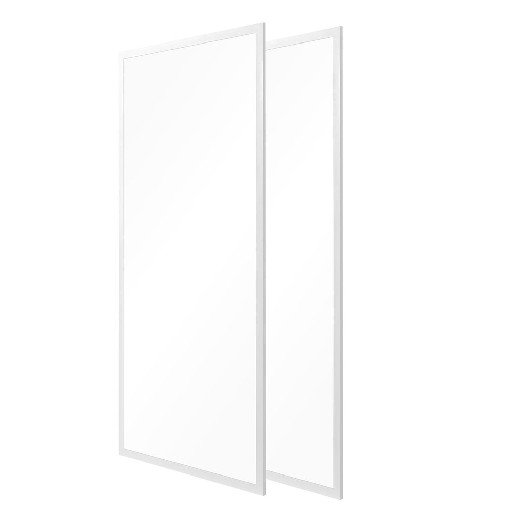 2x4 FT LED Flat Panel Light, 7800 LM, Flush Mount LED Drop Ceiling Lighting Fixture with 3 Color Selectable 4000K/5000K/6000K, 30W/40W/50W, 0-10V Dimmable, Ultra Slim for Home Kitchen, 2 Pack