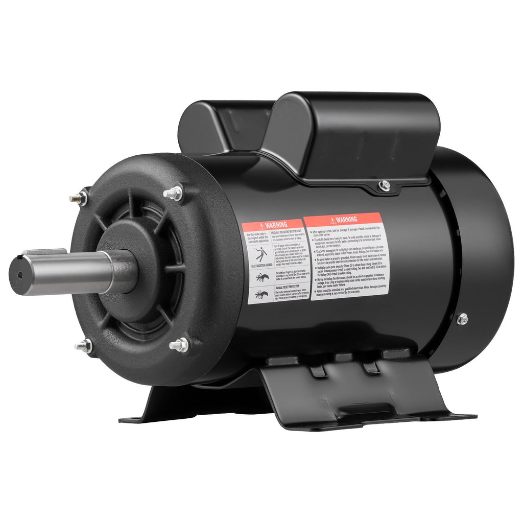 3 HP Electric Motor, 1750RPM Air Compressor Motor, CW/CCW Rotation, 1.125 inch Shaft Diameter, 2.75inch Shaft Length, 12N.m Torque, Single-Phase, TEFC Cooling, 230V, 184T Frame