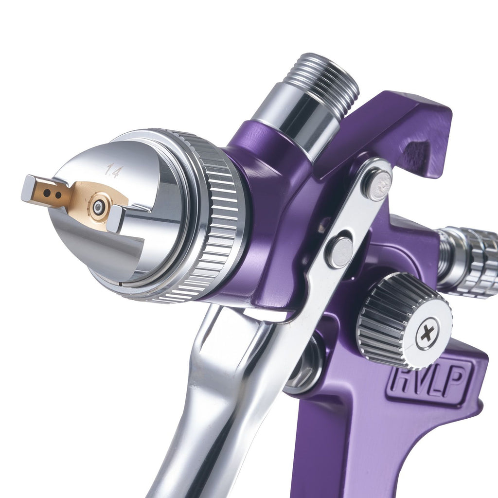 3-Piece Air Spray Gun Kit, Professional Auto Paint Spray Gun Set with 3 Nozzles (1/1.4/1.8mm), 3 Cups & Air Regulator, Gravity Feed Automotive Paint Sprayer for Primer, Topcoat & Touch-Up