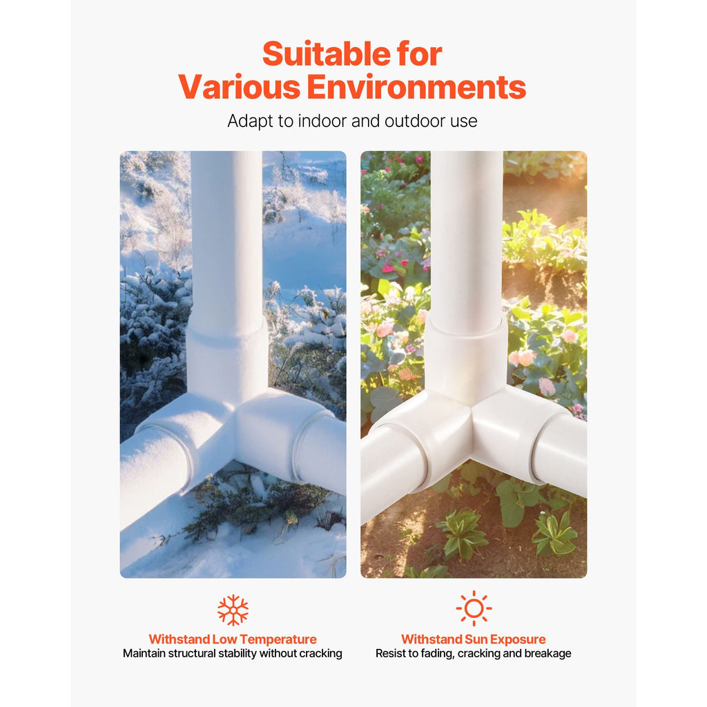 3-Way PVC Fittings, 1-inch PVC Pipe Joints Elbow Connector, 10-Pack Furniture Grade PVC Tee Fittings for DIY Storage Rack, Animal Cage, Pool or Garden Support Frame, Impact & Weather-Resistant image 2