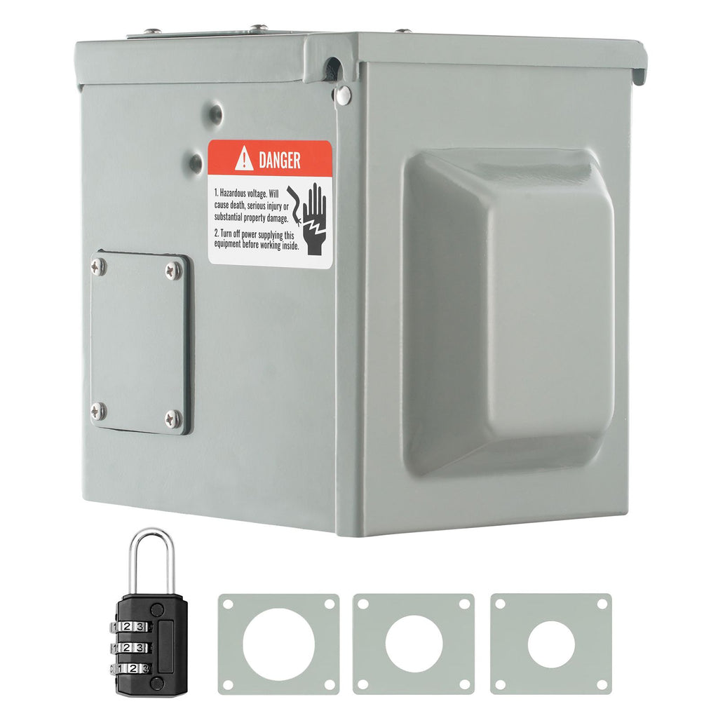 30 Amp RV Power Outlet Box, 125/250 Volt, Enclosed Lockable Outdoor RV Receptacle Box, NEMA TT-30R Weatherproof Electrical Panel, for RV Camper Trailer Motorhome Tested toStandards