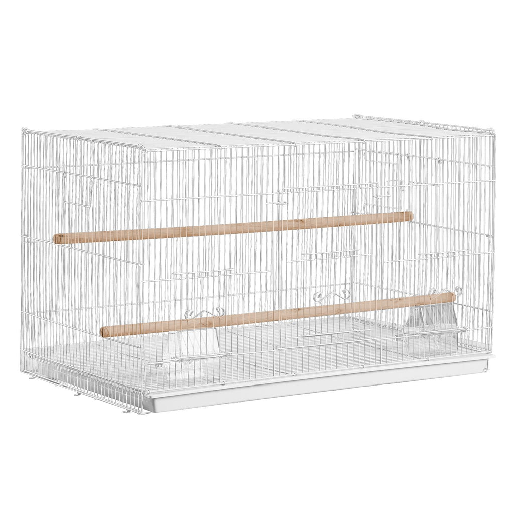 30-inch Flight Bird Cage, Stackable Bird Cage for Small Parrots Canaries Cockatiels Lovebirds Finches Budgies Conures Macaws Pet Travel Birdcage with Handle and Perches