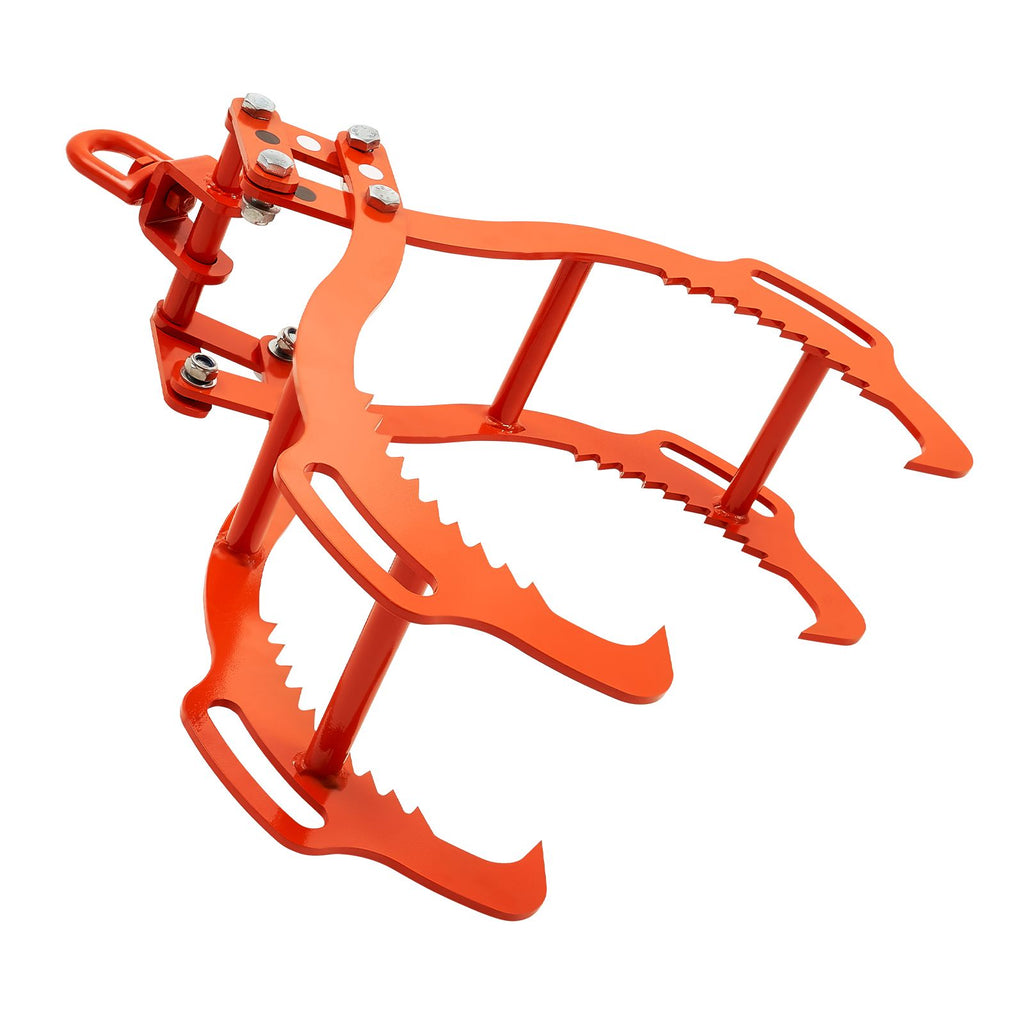 32in Log Lifting Tongs, 4-Claw Log Tongs, Heavy Duty Steel Log Grapple, 2200LBS Lifting Capacity, Swivel Log Graper Timber, Eagle Claw Design, Log Skidding Tongs for Trucks, Tractors, Forklifts