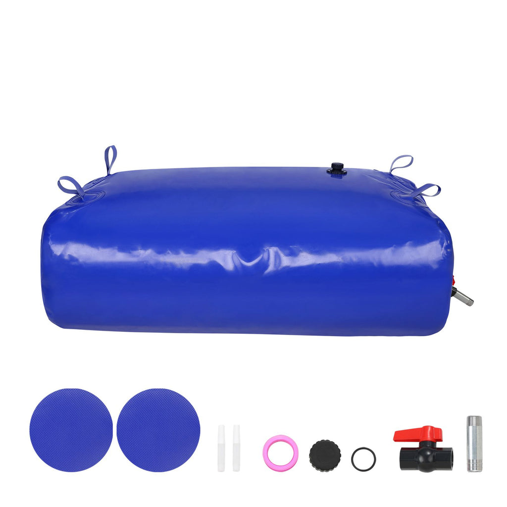 330L/87 Gallon Water Storage Bladder, RV Water Tank, 1000D Blue PVC Collapsible Water Storage Containers, Large Capacity Soft Water Bag, Portable Water Bladder, Fire Prevention, Camping