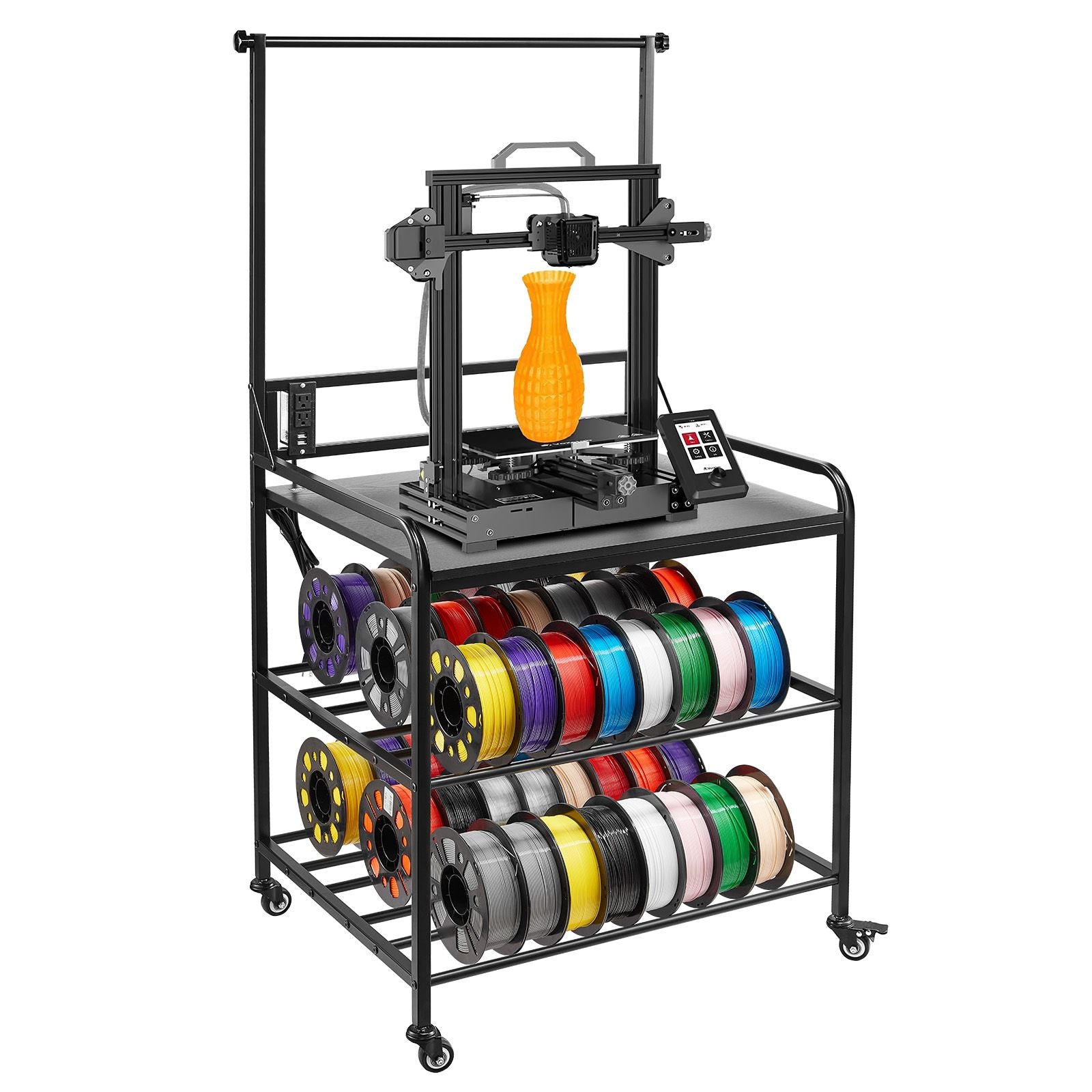 3D Printer Filament Storage Rack, 3-Tier 3D Printer Stand with Fila ...
