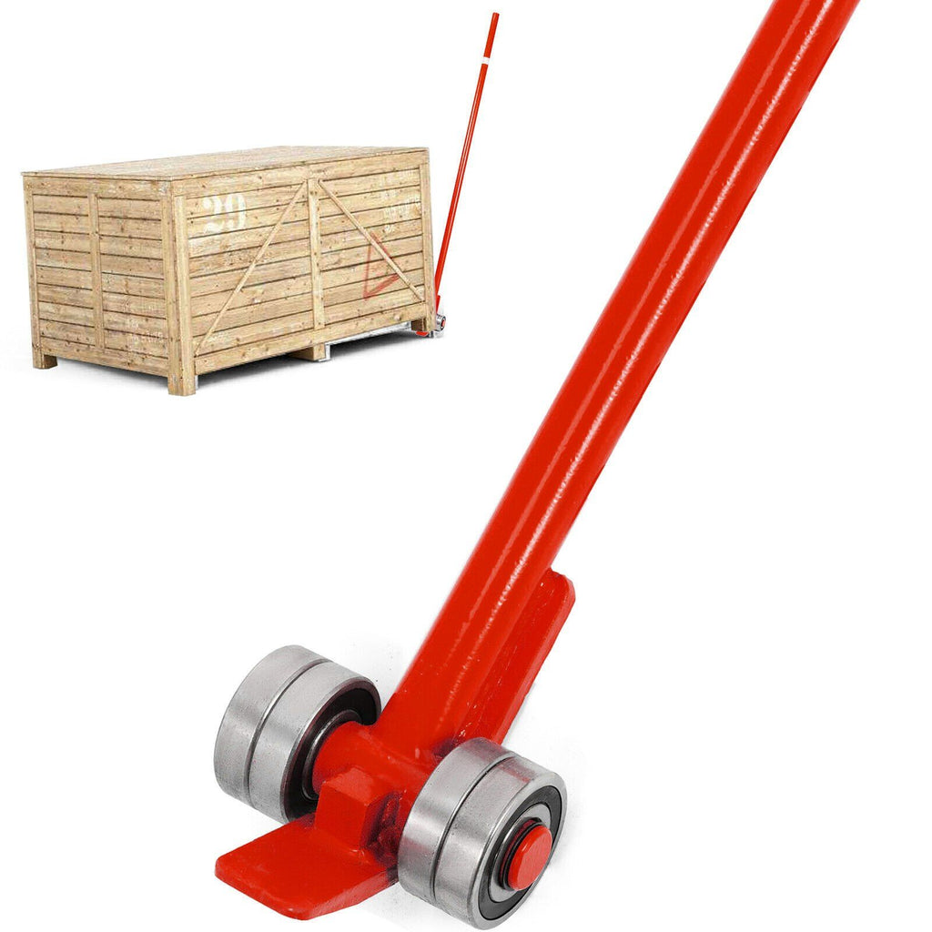 3T Prylever Bar 6600 Lbs Capacity Steel Pry Lever Bar Heavy Duty with Wheels Prylever with 5FT Length Handle 1.5m