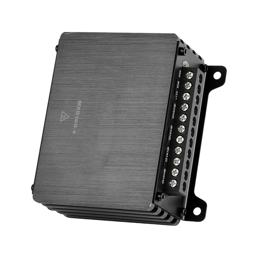4 Channel Car Audio Amplifier 2 Ohm Stable Bridgeable Class D Full Range Amp Max Power 4 x 110W @ 4 Ohm / 4 x 160W @ 2 Ohm for Car SUV Truck Off-Road