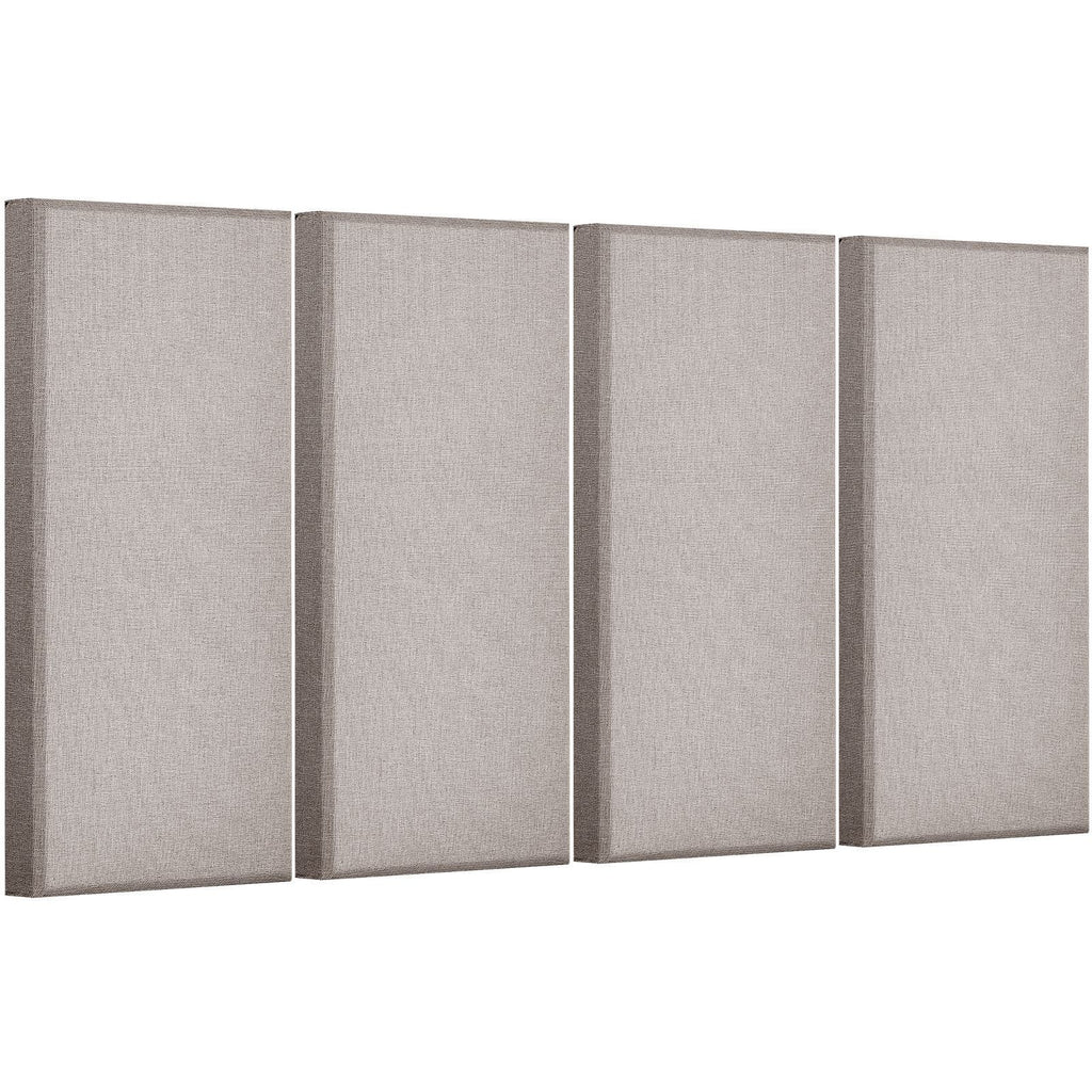 4 PCS Acoustic Panels, 2 inch Thick 23.6 x 11.8 inch Fiberglass Sound Absorbing Panels, Self-adhesive Soundproof Wall Boards, for Studios, Office, Home Theater,Meeting Room, Camel