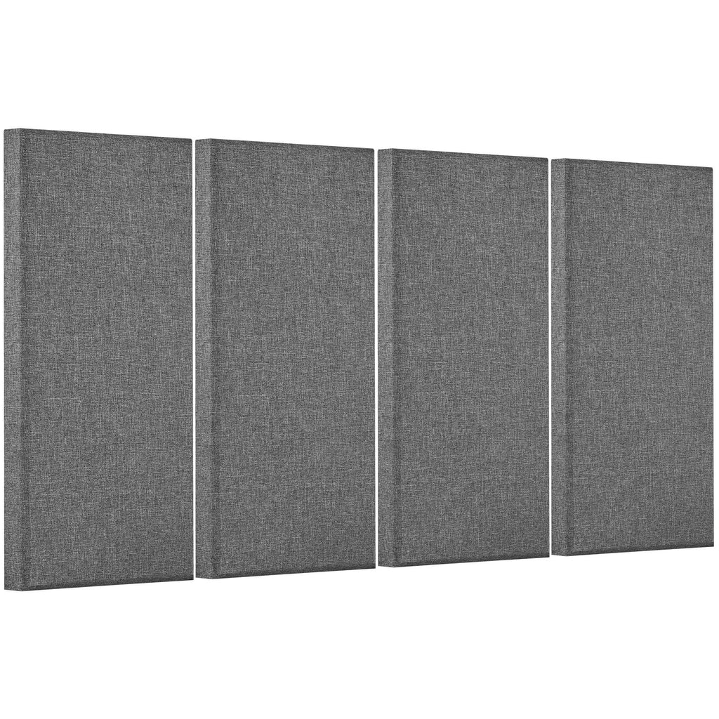 4 PCS Acoustic Panels, 2 inch Thick 23.6 x 11.8 inch Fiberglass Sound Absorbing Panels, Self-adhesive Soundproof Wall Boards, for Studios, Office, Home Theater,Meeting Room, Gray