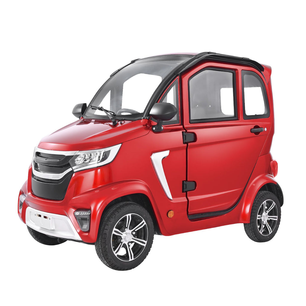 4-Wheel Enclosed Mobility Scooter for Seniors Adults, 660lbs Capacity, 3-Seater 2000W Electric Recreational Mobility Scooter 45 Miles Long Range, Remote Unlock, All-Terrain for Touring Shopping