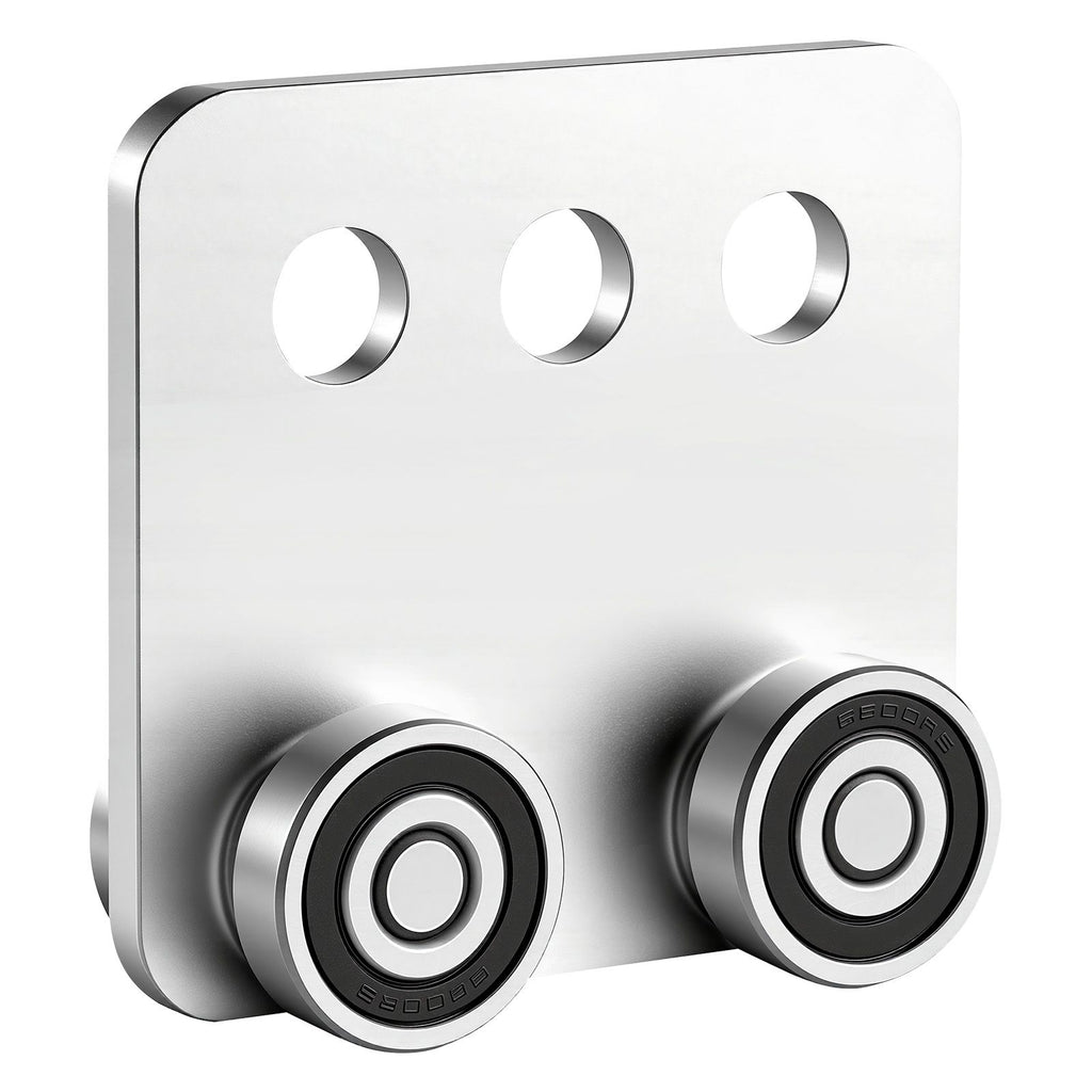 4 Wheel Trolley Assembly Rollers, 4 Pcs 1100 lbs Load, Dual Bearing Trolley Assembly for 1-5/8" Wide and All 1-5/8" or Taller Strut Channel, Heavy Duty Sliding Track System for Warehouse Garage