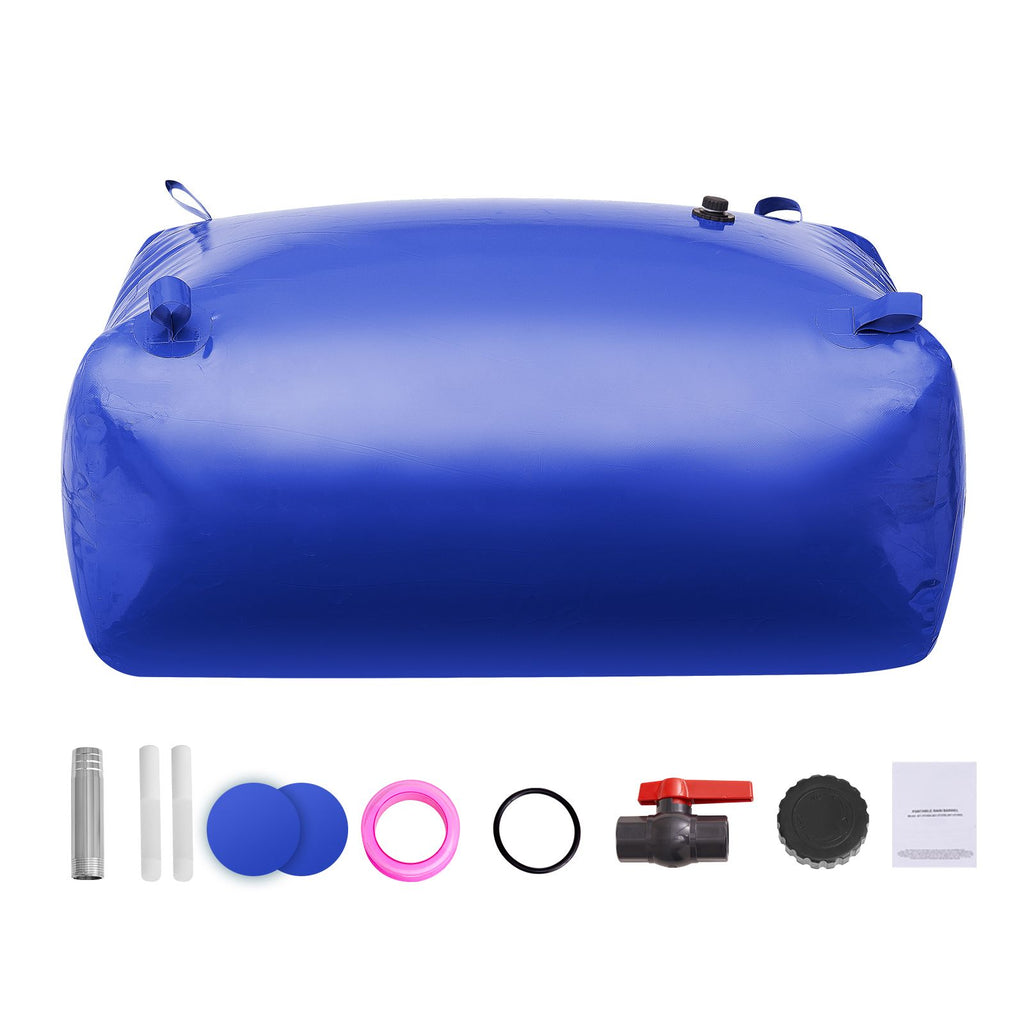 400L/105.7 Gallon Water Storage Bladder, RV Water Tank, 1000D Blue PVC Collapsible Water Storage Containers, Large Capacity Soft Water Bag, Portable Water Bladder, Fire Prevention, Camping