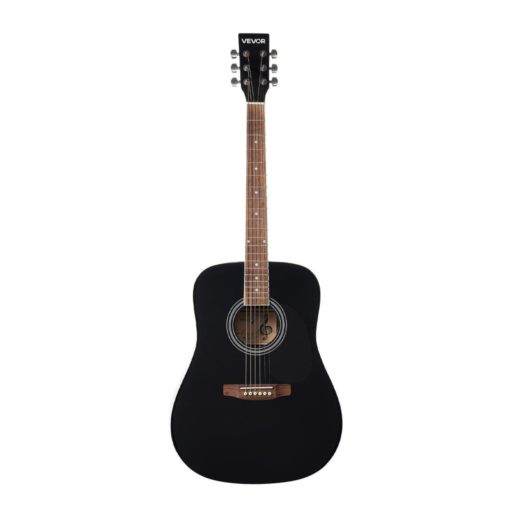 41 in Dreadnought Acoustic Guitar Beginner Bundle with Gig Bag for Adult Black