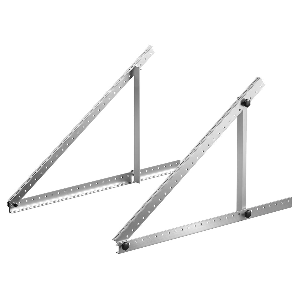 41-Inch Solar Panel Mounting Brackets, 0 to 90° Adjustable Tilt Mount Brackets Support 100-300W Solar Panels, Lightweight Aluminum Brackets with Folding Tilt Legs for RV, Roof, Boat, Off-Grid