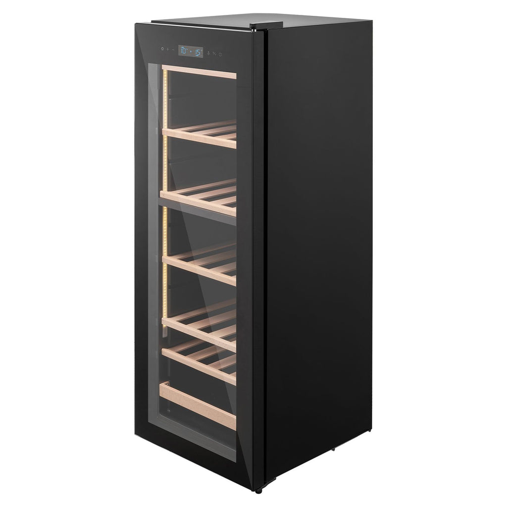 42 Bottle Wine Fridge, Freestanding Wine Cooler Refrigerator, Dual Zone Cooler, 41 F to 65 F Adjustable Temp Mini Cellar, Glass Door, For Home Office Bar, Red White Champagne or Sparkling Wines