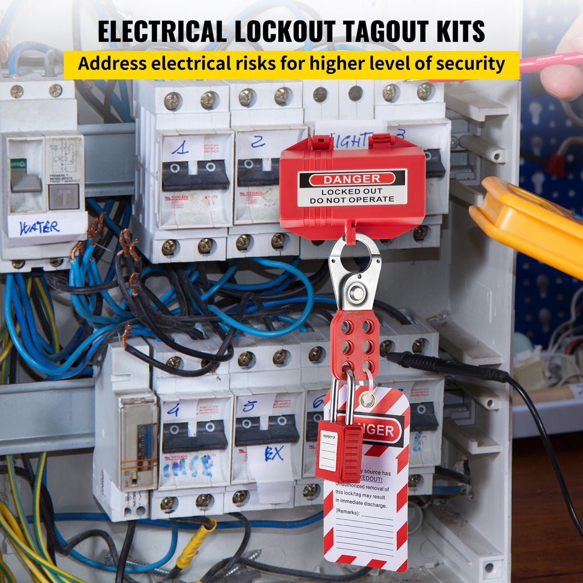 43 PCS Lockout Tagout Kits, Electrical Safety Loto Kit Includes Pad ...