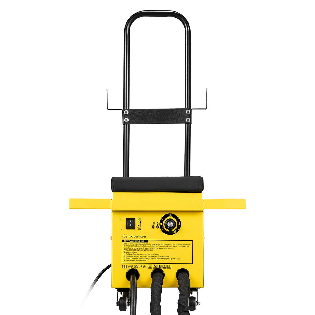 4.5KW Professional Stud Welder Dent Repair Kit with 2 Welding Guns & 6 Modes, All in One Dent Repair Workstation with Extended Handle, Padded Seat and Accessory Tray