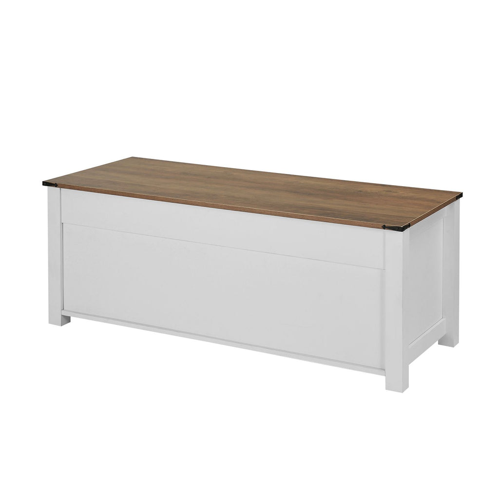 47.2 in Farmhouse Lift Top Coffee Table, Rustic Center Table with Barn Door and Hidden Storage Compartment, Modern Rectangle Lifting Tabletop for Living Room, Office, Home, Easy Assembly, White