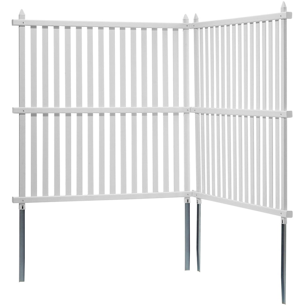 48" W x 48" H Vinyl Privacy Fence Panels, Air Conditioner Fence, Outdoor Privacy Screens for Trash Can, Pool Equipment Enclosure, Privacy Screen Kit Strip Panels (2 Panels)