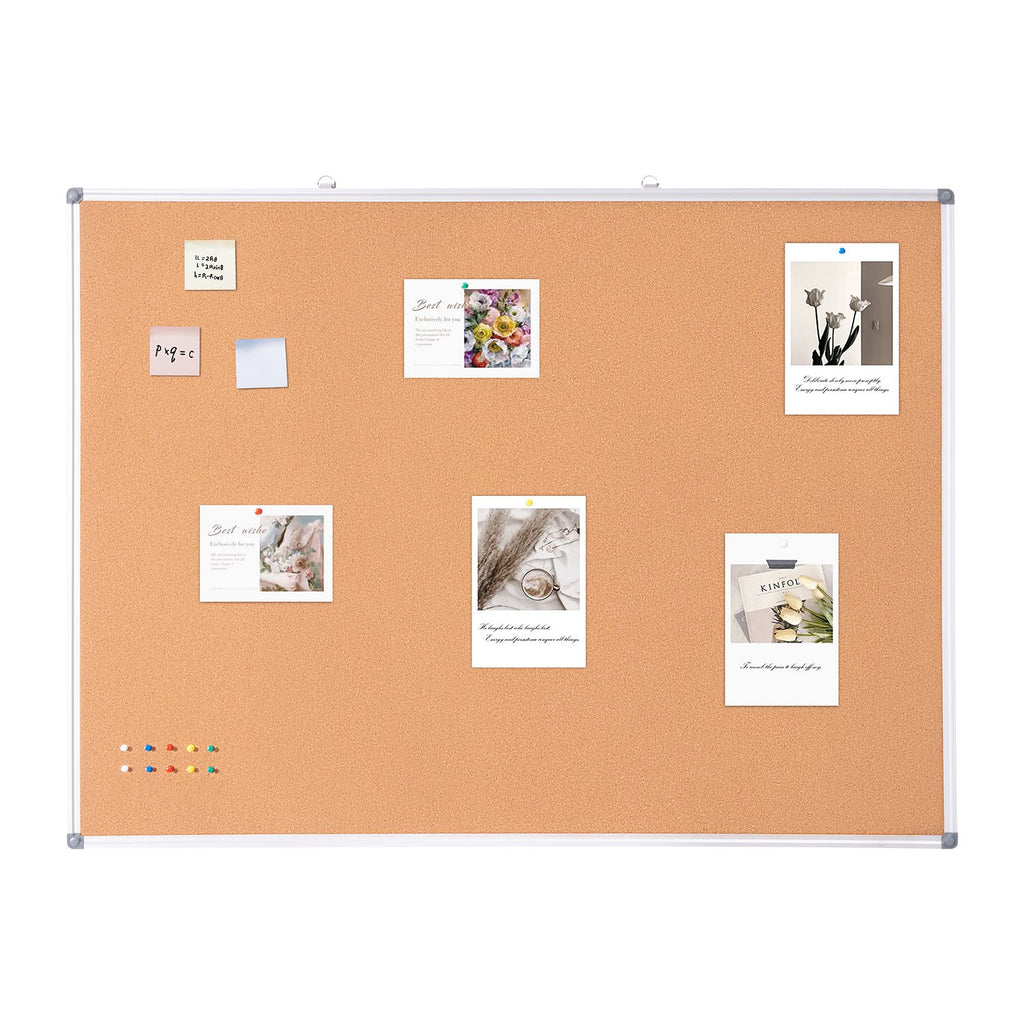 48"x36" Large Cork Board – Wall-Mounted Bulletin Board with Pin Board – Perfect for School, Home, Office