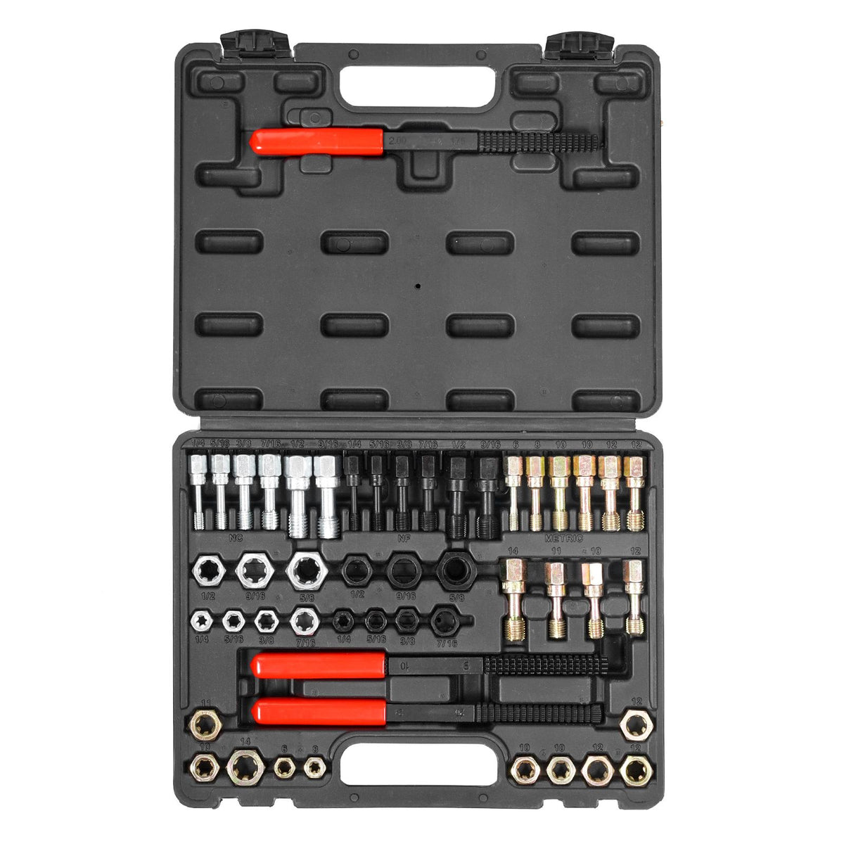 49-Piece Thread Chaser Set, UNC UNF and Metric Thread Restorer Tool ...