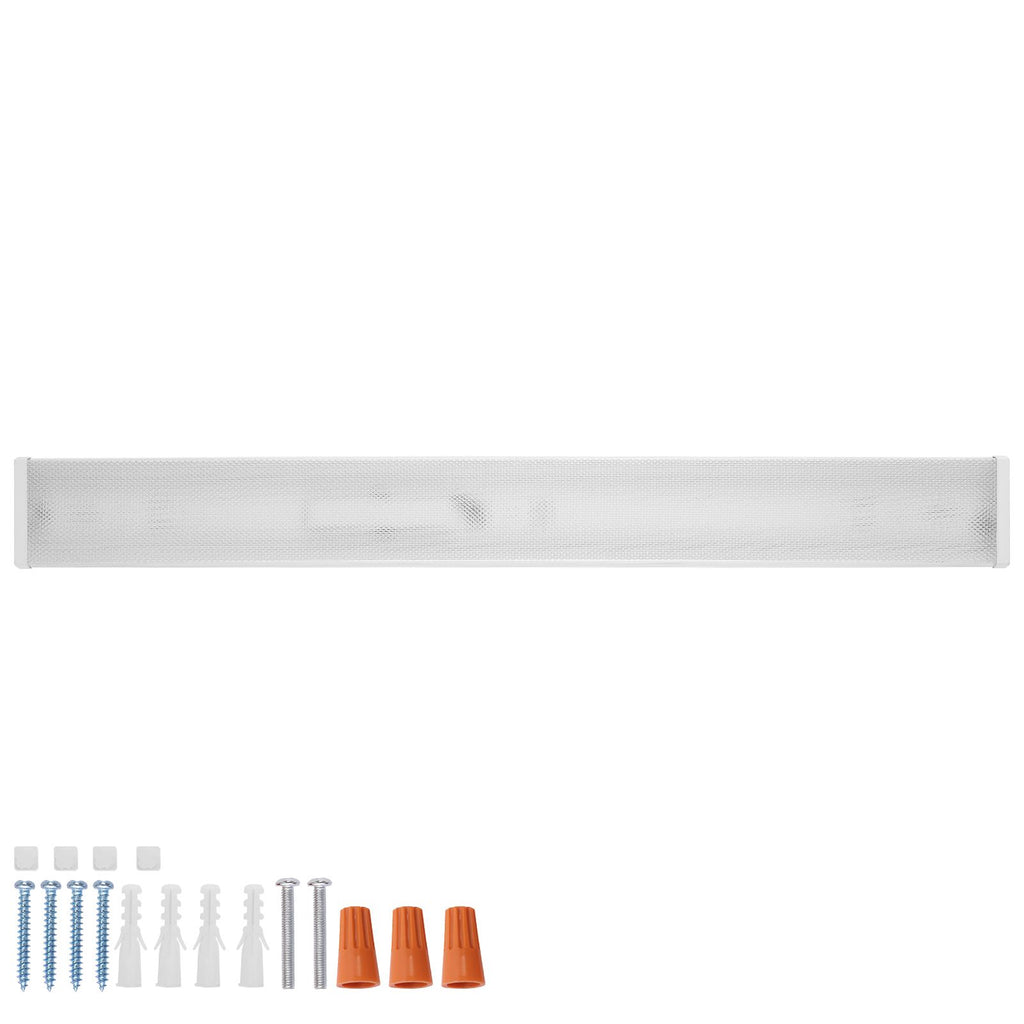 4FT LED Wraparound Light, 50W, 5500LM Flush Mount LED Shop Light, 3000K/4000K/5000K Adjustable LED Kitchen Ceiling Lighting Fixtures for Garage Office Laundry Fluorescent Tube Replacement, FCC