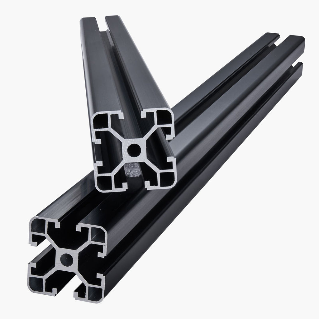 4PCS 39.4 in (1000mm) T Slot 2040 Aluminum Extrusion Profile, European Standard Anodized Linear Rail, High-Strength Extruded Aluminum Rail for 3D Printer, CNC Machine DIY, Laser Engraving, Black