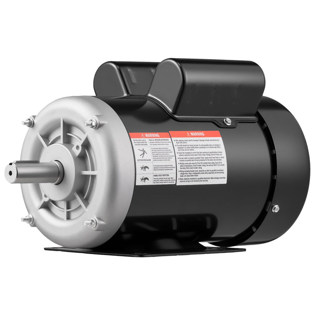 5 HP Electric Motor, 3450RPM Air Compressor Motor, CW/CCW Rotation, 0.875 inch Shaft Diameter, 2.25inch Shaft Length, 10.14N.m Torque, Single-Phase, 230V, TEFC Cooling