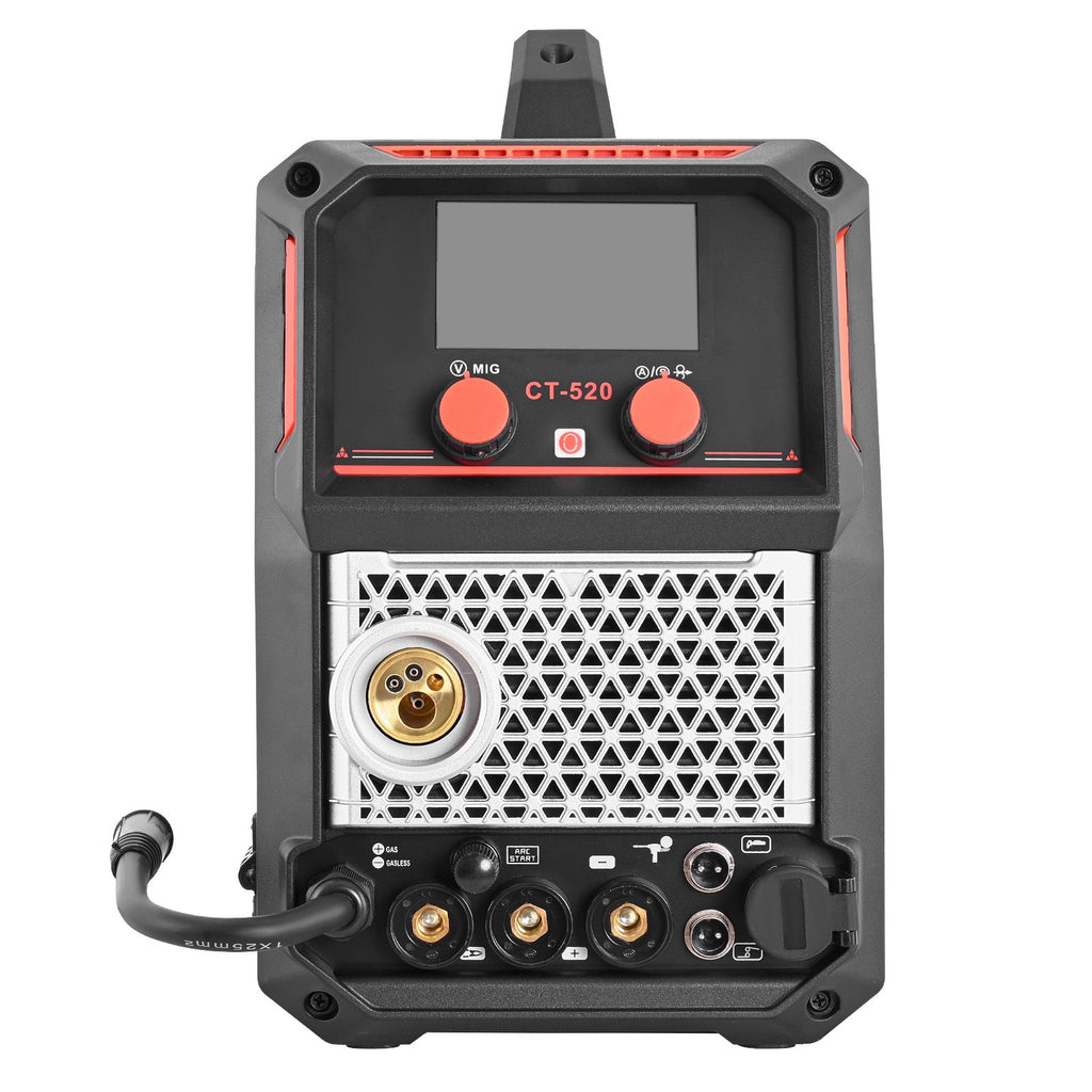 5-in-1 Plasma Cutter Welder Combo - CUT/TIG/Gas MIG/Flux MIG/MMA, 50A Non-Contact Plasma Cutting Machine & 200A Synergic Welder, 110V/220V Aluminum Pulse Mig Welder Compatible with Spool Gun