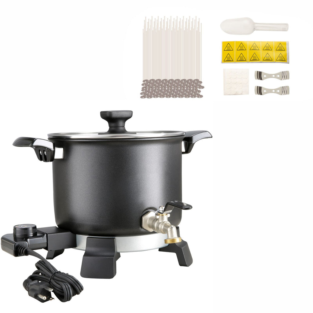 5 Liter Wax Melter for Candle Making, Large Electric Wax Melting Pot Easy Pour Spout, 4-level Temperature Control, Easy Clean for Candle Soap Cream Beauty Bulk Production Business or Home