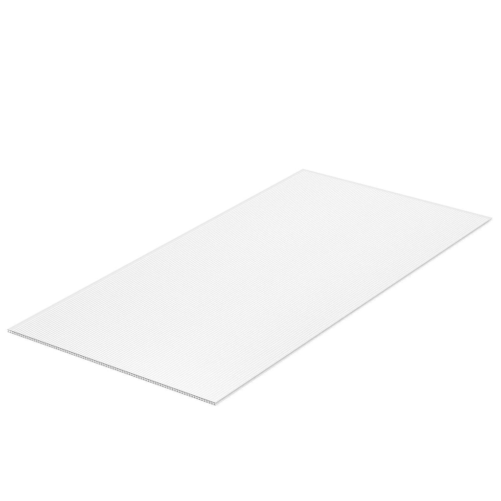 5 Pack Polycarbonate Greenhouse Panels, 2' X 4' X 0.32'' Roof Panels Sheets, Waterproof UV Protected Corrugated Plastic Roofing, Impact Resistance Clear Roofing Sheets for Greenhouse/Garden