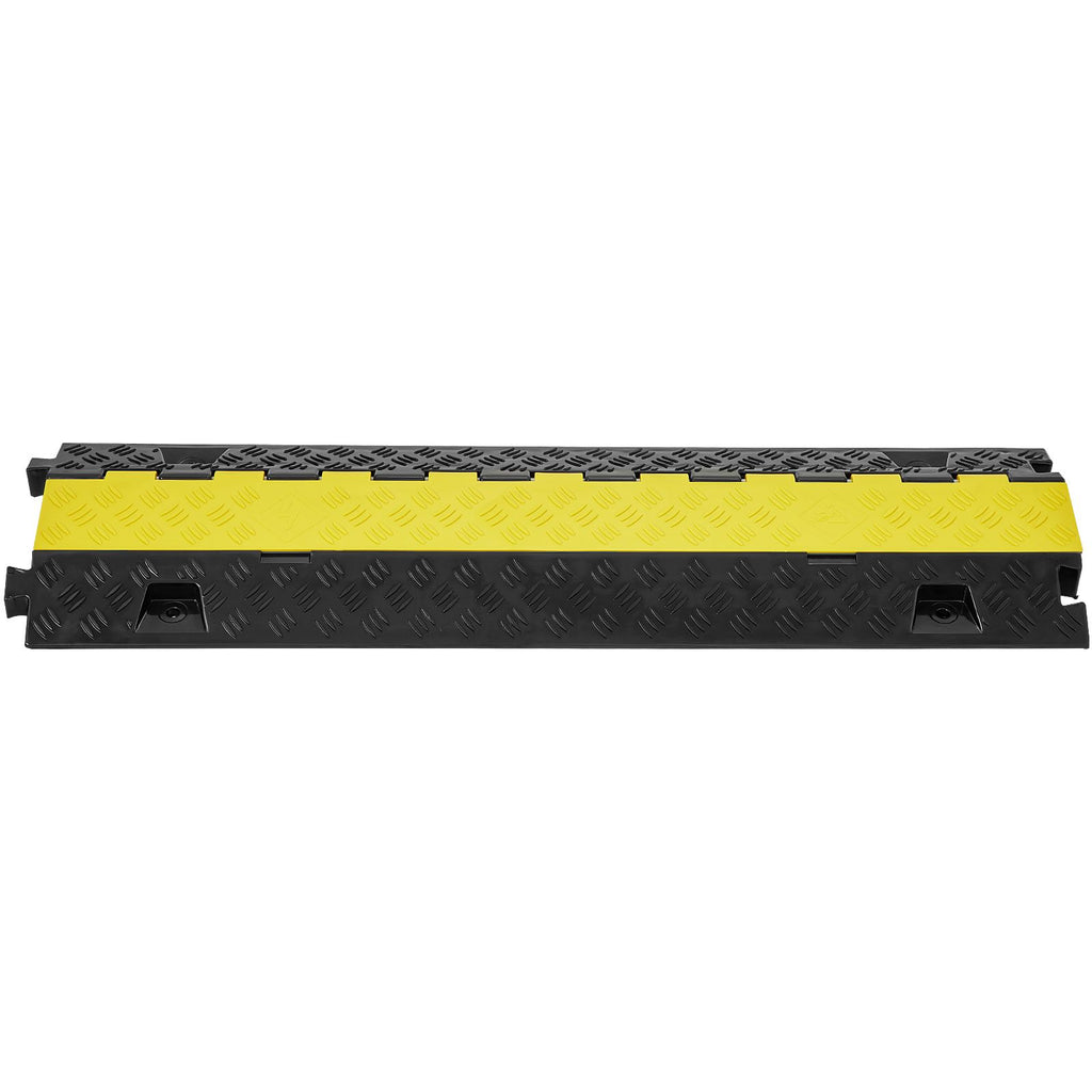 5 PCs Cable Protector Ramp, 2 Channel, 22000 lbs/axle Capacity Heavy Duty TPU Wire Cover Ramp Hose Protector Ramp Driveway, Traffic Speed Bump with TPR Flip-Open Top Cover, for Indoor & Outdoor
