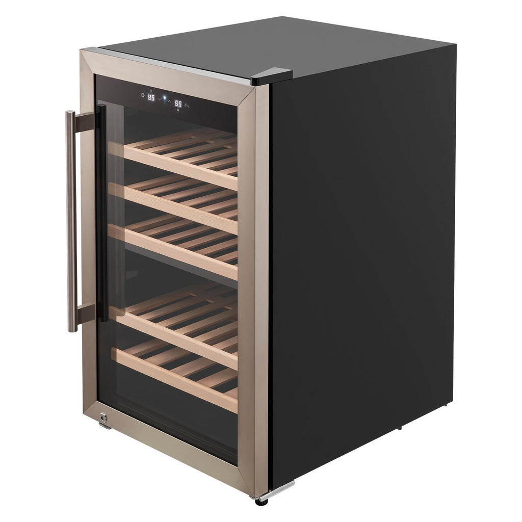 52 Bottle Wine Fridge, Freestanding Wine Cooler Refrigerator, Dual Zone Cooler, 41 F to 65 F Adjustable Temp Mini Cellar, Glass Door, For Home Office Bar, Red White Champagne or Sparkling Wines
